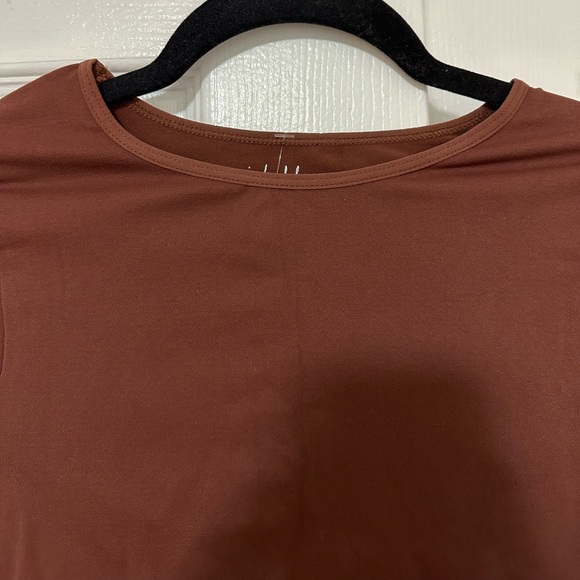 NWT Free People Intimately Cap Sleeve Seamless Cami / Crop Top Cappuccino Brown - Picture 4 of 7